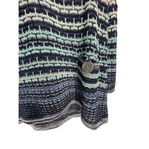 JM Collection Blue Striped Knit Pullover Sweater Women's Size PP Small Petite - Picture 3 of 5